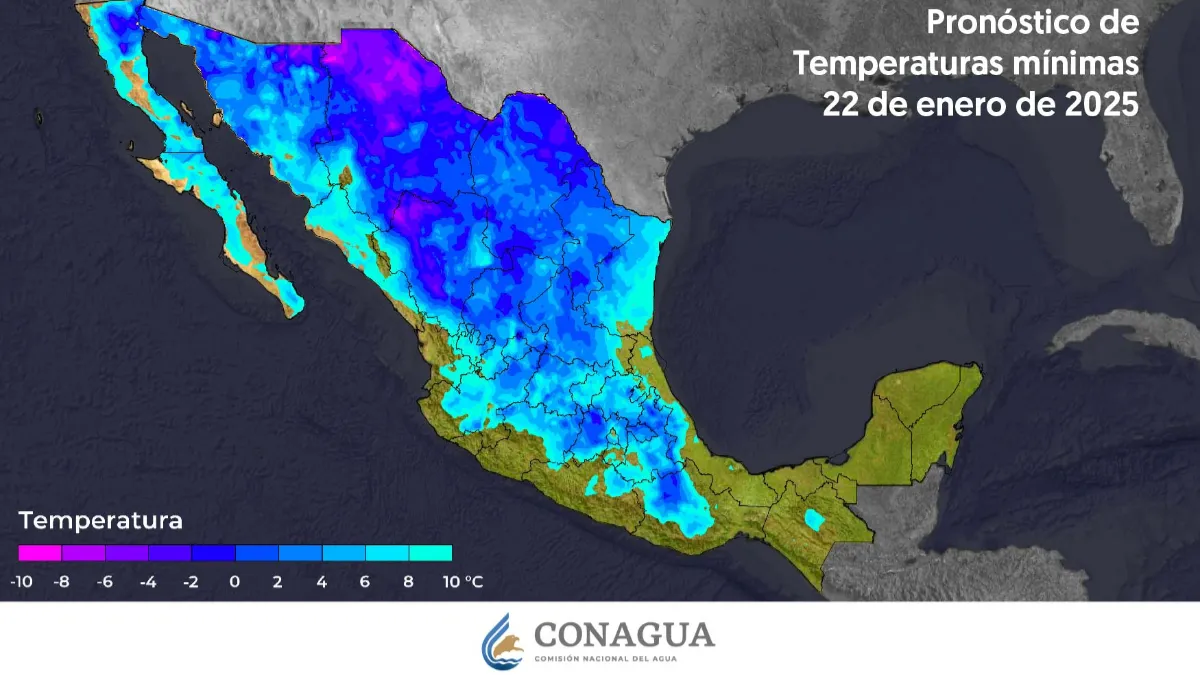 Se espera que en el clima de hoy en México, haya intensas heladas debido al temporal invernal.