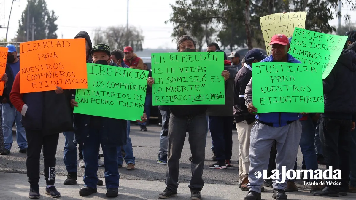 Vecinos de San Pedro Tultepec se manifestaron por desaparición de personas en Lerma
