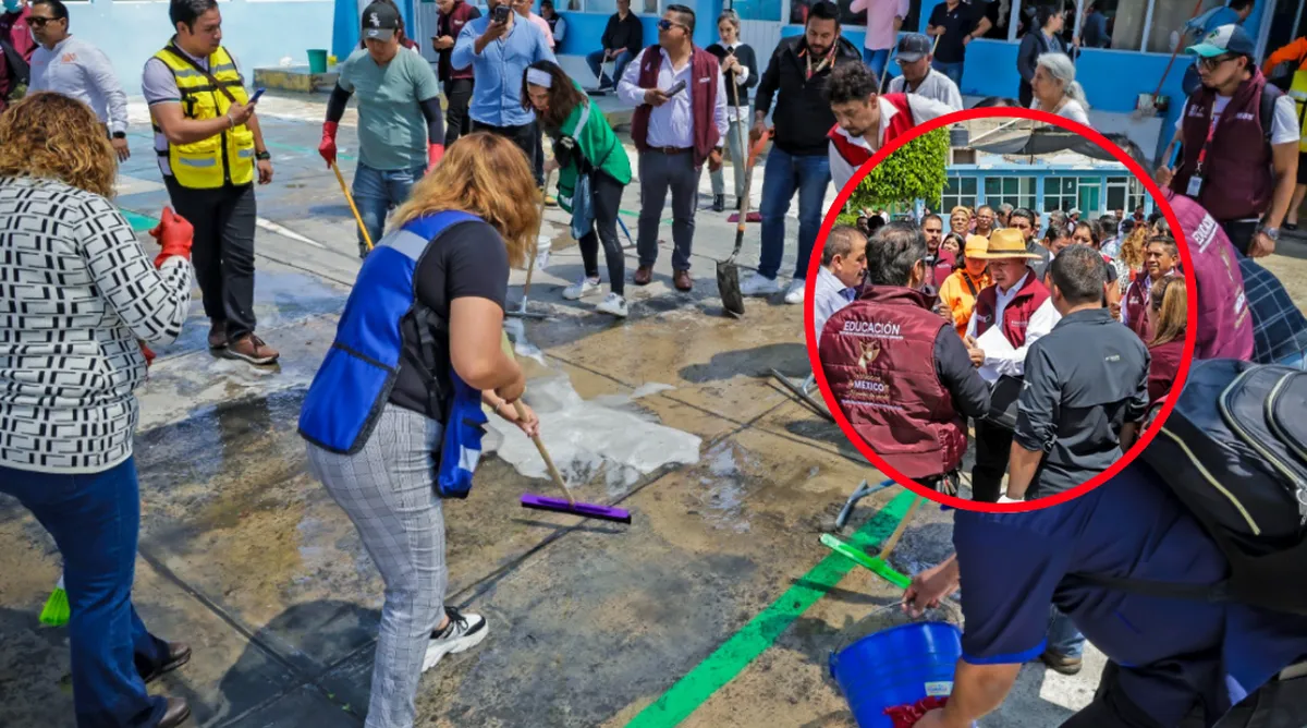 Recuperación de escuelas avanza en Neza tras afectaciones por lluvias