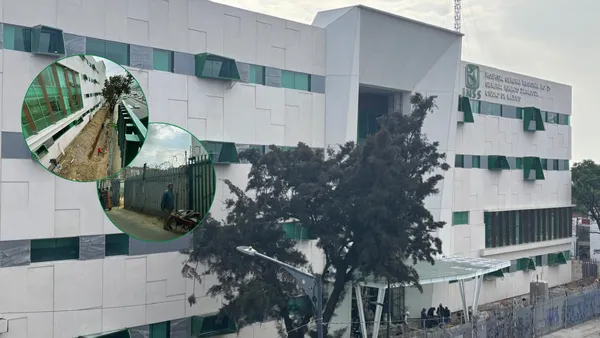 Reconstrucción del Hospital 25 del IMSS de Zaragoza avanza al 92%: beneficiará a derechohabientes de Iztapalapa y Nezahualcóyotl. FOTOS: Zasid Quizamán.