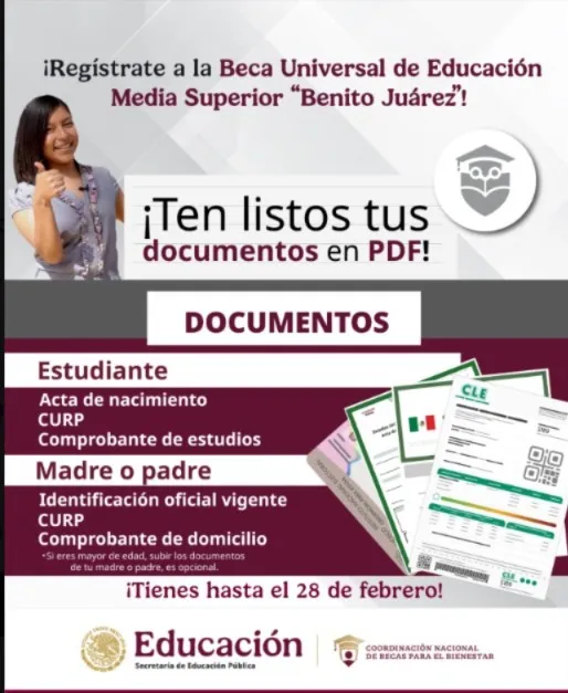 Beca Benito Juárez 2025: Últimos días de REGISTRO para que estudiantes de bachillerato reciban mil 900 pesos