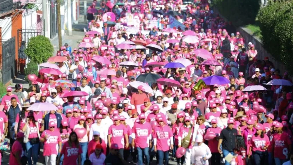 Arranca la Ruta Rosa en Ecatepec con la Caminata Estatal de Prevención del Cáncer de Mama