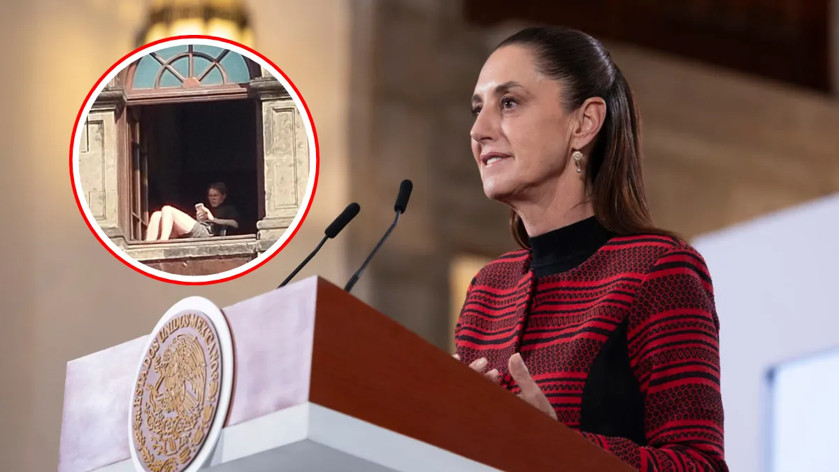 Captan a mujer que se asoleó en ventana de Palacio Nacional; autoridades confirmaron el hecho y aplicaron sanción.