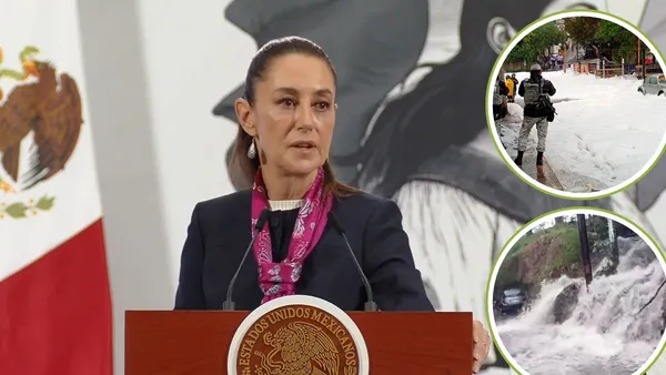 Sheinbaum externa apoyo tras desbordamiento de Presa Los Cuartos Naucalpan