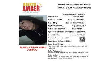 Alerta Amber: Se busca a Blanca Stefany Sierra Conrado; desapareció en Ecatepec