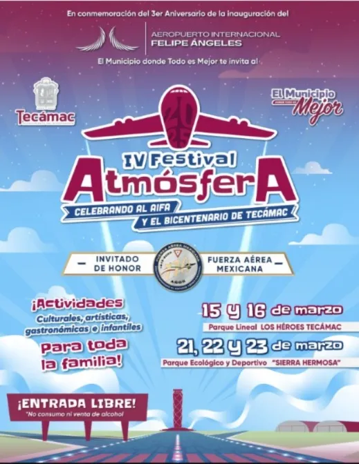 FECHAS: De Polymarchs a Tex-Tex en el aniversario del AIFA, entrada libre