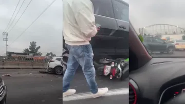 Carambola en la México-Pachuca deja un motociclista muerto en Ecatepec [VIDEO]