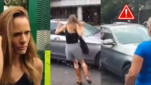 Tras esta primera audiencia, personas molestas ya esperaban a Ximena para reclamarle entre gritos, abucheos y le aventaban agua.