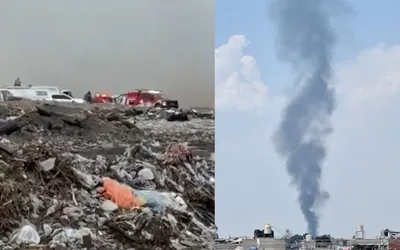 Relleno Sanitario se incendia en Nezahualcóyotl