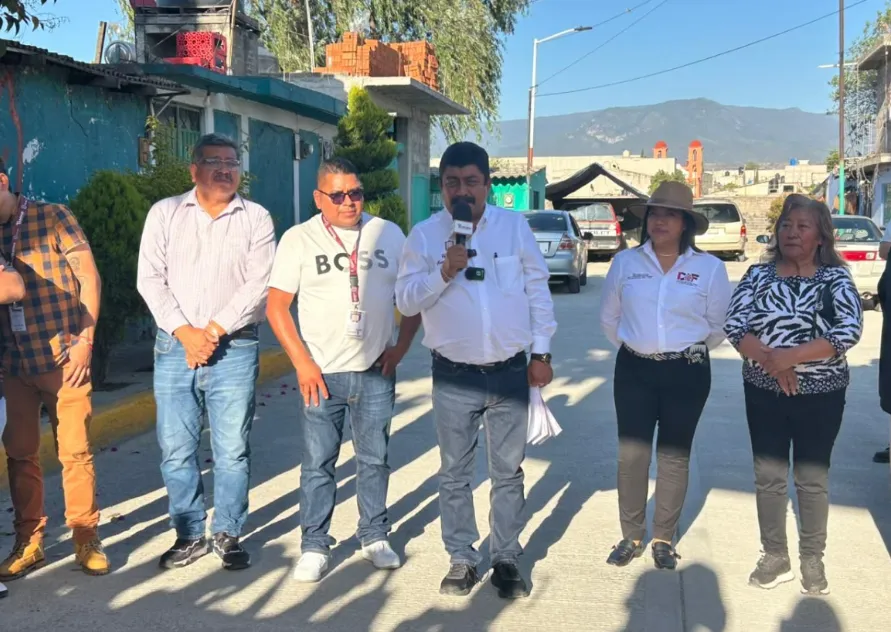Nazario Gutiérrez entrega pavimentación y drenaje en la colonia Lázaro Cárdenas INAMEX