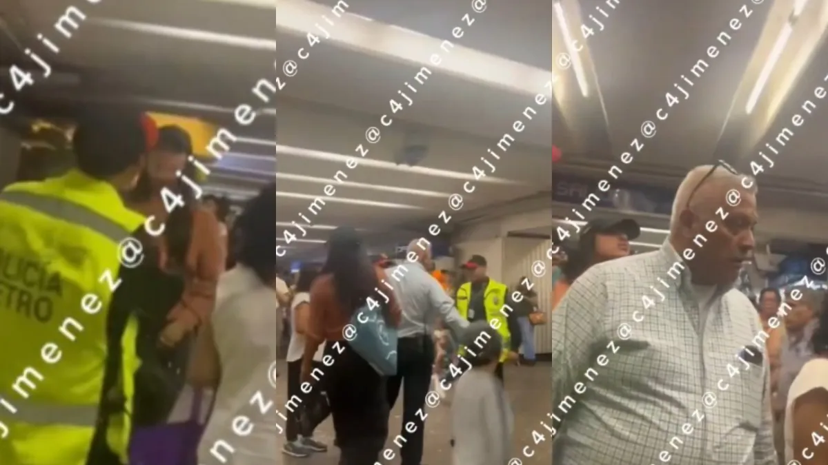 Mujer identificada como Lady Metro golpea a un policía en la Línea 2 del Metro CDMX.