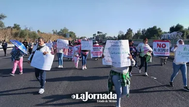 Bloqueo en México-Pachuca a la altura de Ojo de Agua