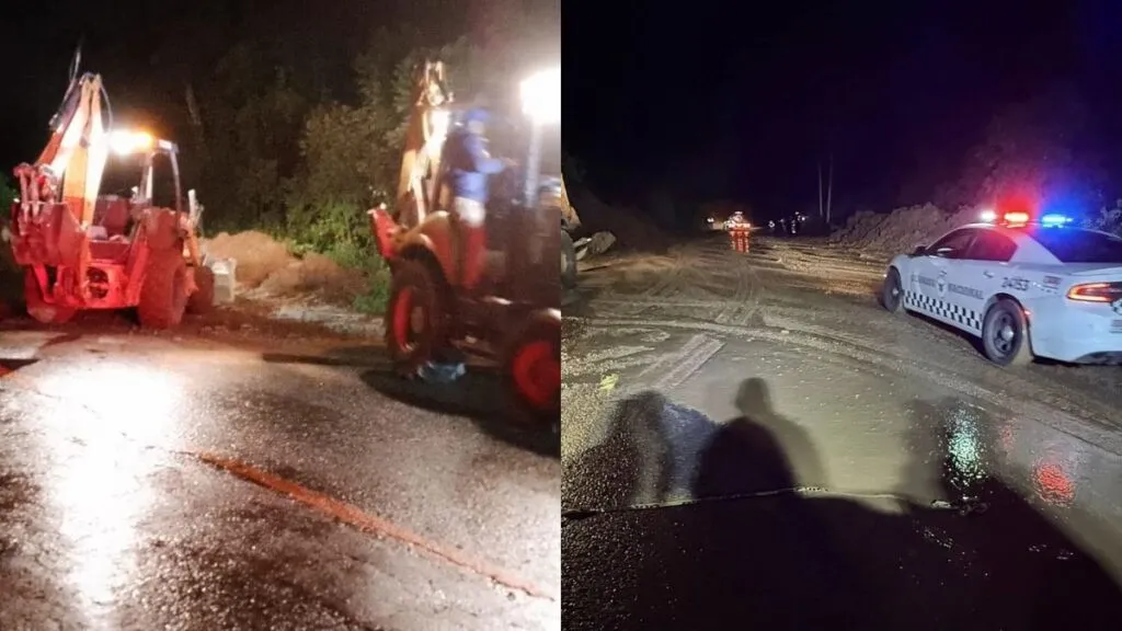 Autoridades reabren circulación luego de deslave en la Tenancingo-Tenango