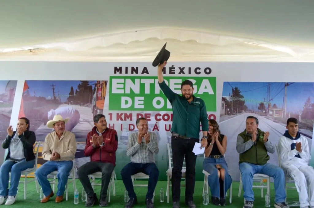 Cumple Adolfo Solís compromiso con Mina México y fortalece lazos con Toluca en obra regional
