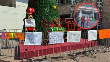 Plantón por presuntos despidos injustificados en Tecámac