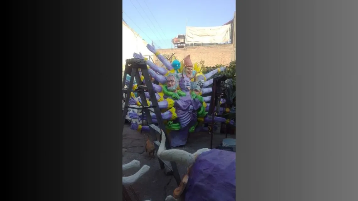 Chimalhuacán: Cartoneros crean “El recolector de almas” para concurso de Judas