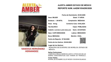 Alerta Amber: Se busca a Vanessa Hernández Hernández; desapareció en Ecatepec