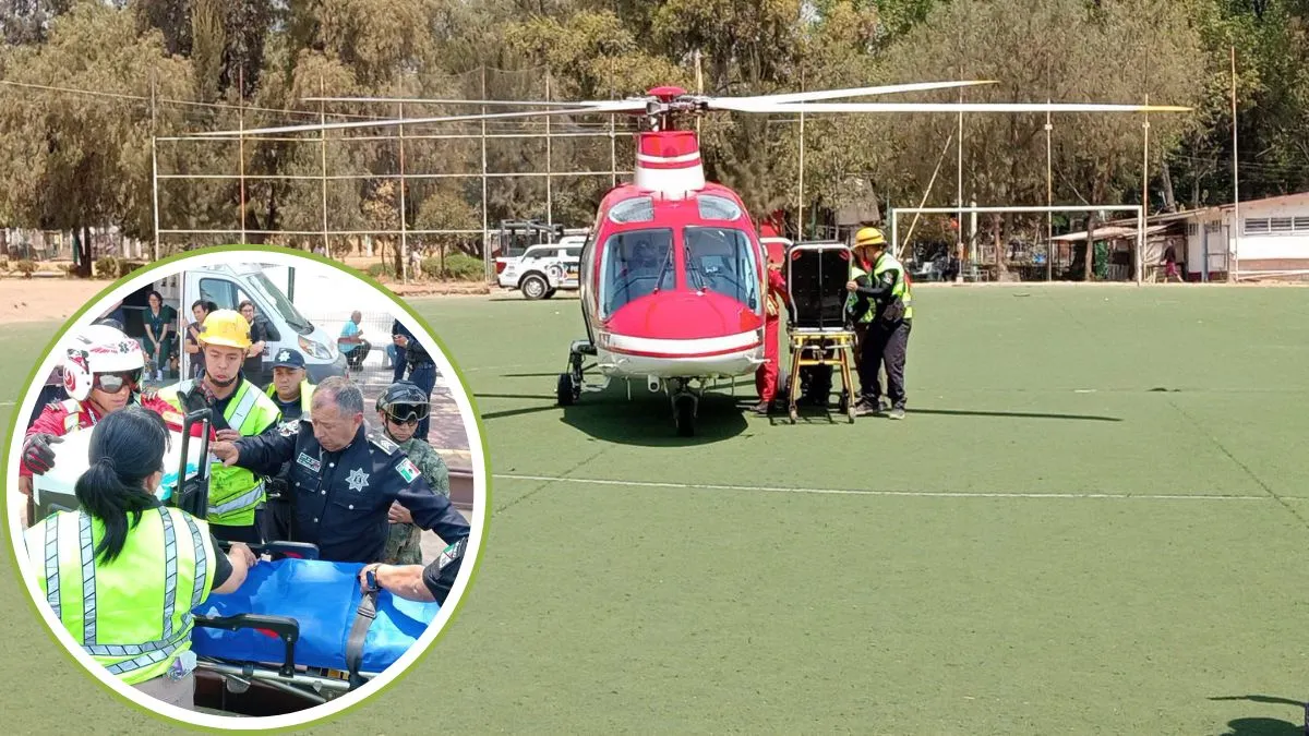 Autoridades trasladan corazón en helicóptero desde Ecatepec [VIDEO]