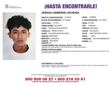 Padres de Jeshua Cisneros piden no detener la búsqueda en Edomex