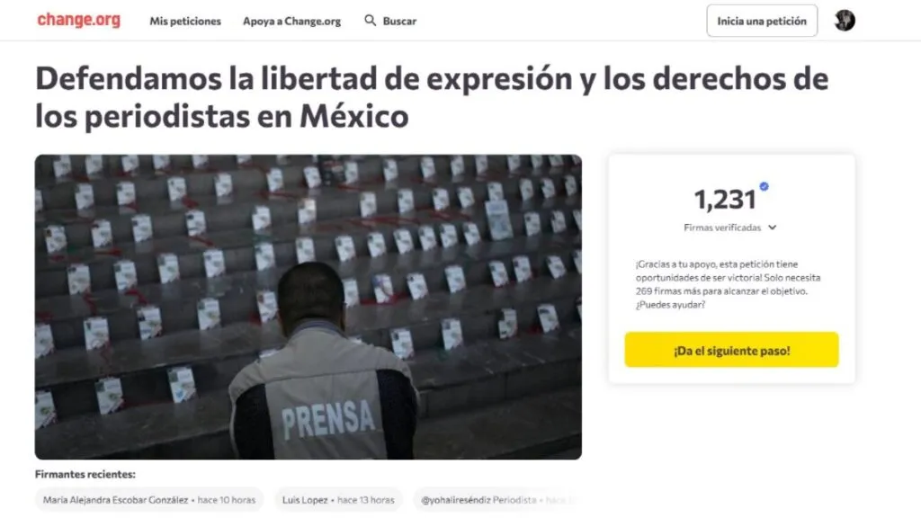 Periodistas firman petición contra censura y agresiones a la libertad de expresión