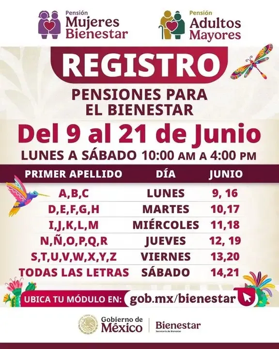 Adultos mayores: REQUISITOS y calendario de registro en junio para cobrar 6,200 pesos de pensión