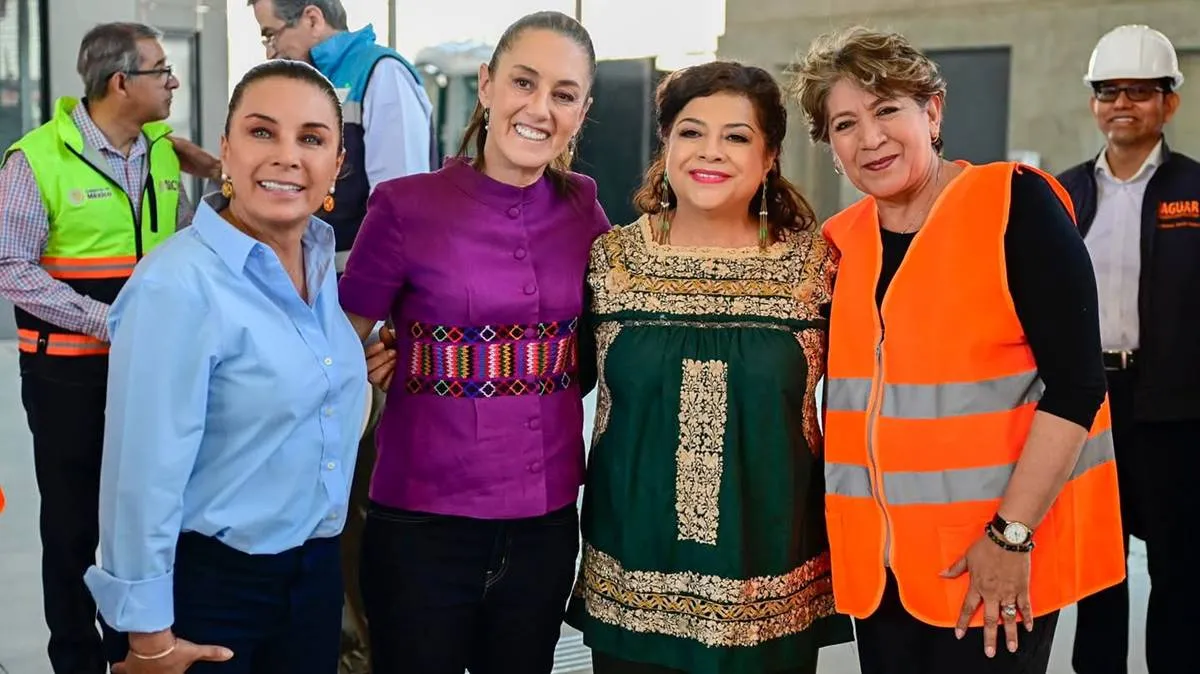 Sheinbaum, Delfina Gómez y Brugada supervisan último tramo del Tren Interurbano “El Insurgente” México-Toluca