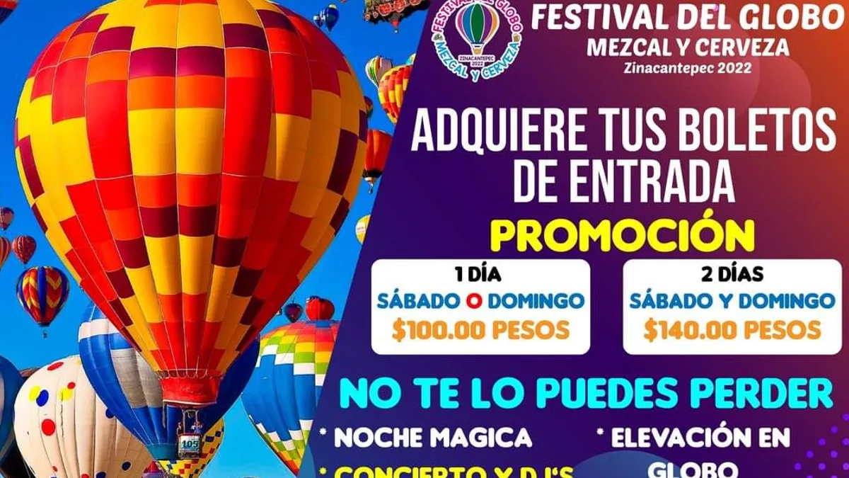 Globos aerostáticos, cerveza y mezcal en festival de Zinacantepec