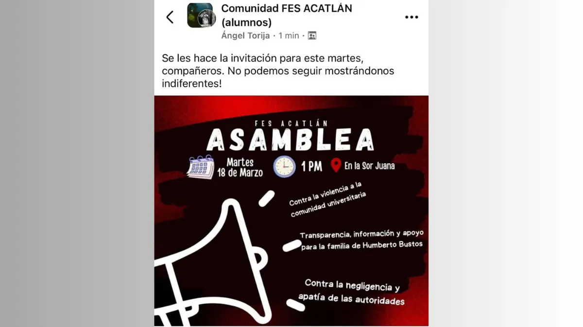 Estudiantes de la FES Acatlán analizan la posibilidad de irse a paro