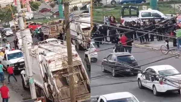 Choque termina en enfrentamiento contra trabajadores de limpia en Ecatepec
