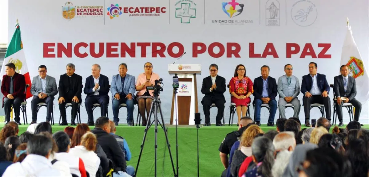 Instituciones firman Pacto por la Paz en Ecatepec