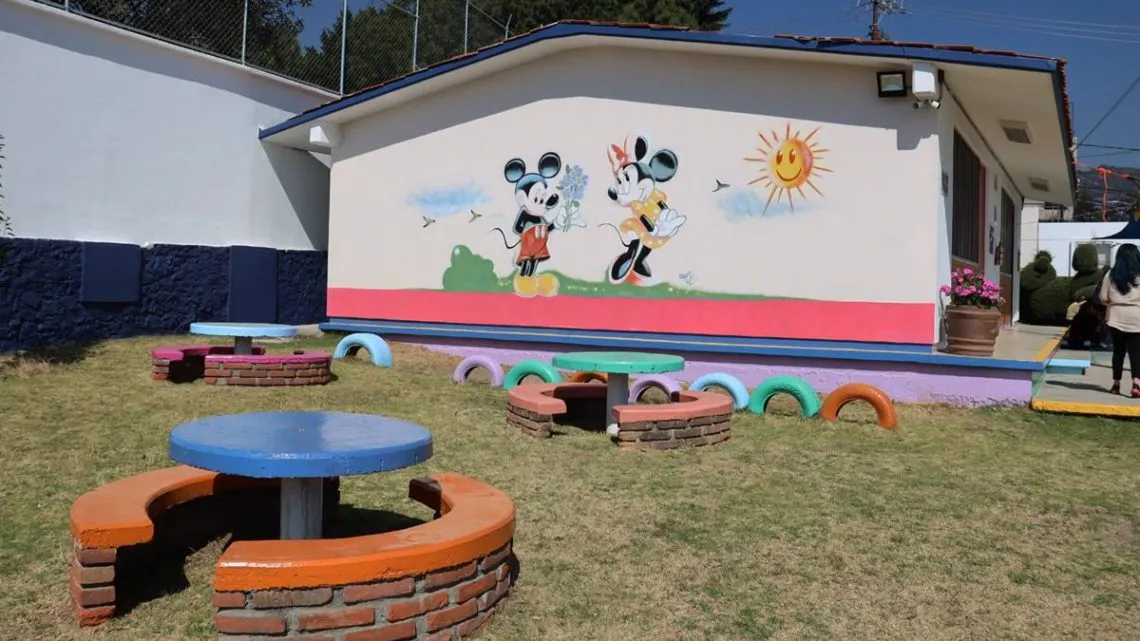 Huixquilucan: Rehabilitan Jardín de Niños “Arquímedes”, van 14 planteles