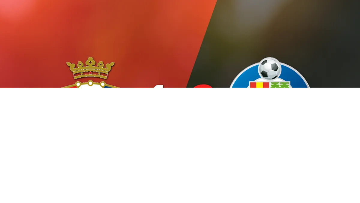 Getafe voltea el marcador y triunfa 2 a 1 ante Osasuna