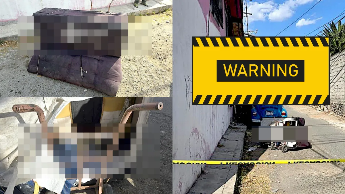 El sillón con el cuerpo en su interior fue localizado en una calle del Edomex y generó movilización policiaca.