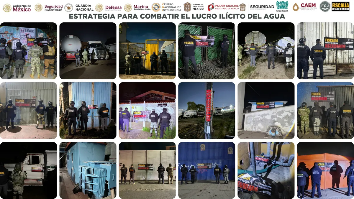 Edomex realiza operativo contra la extracción, distribución y venta ilegal de agua en 48 municipios