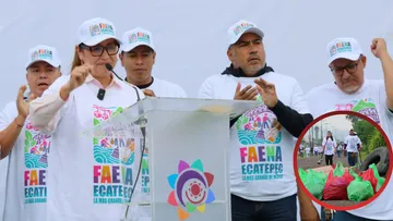 Azucena Cisneros encabeza “Faena Ecatepec, la más grande de México” realizada en 989 espacios