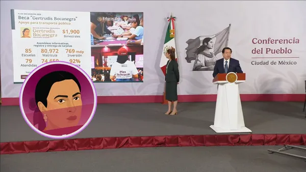 La Beca Gertrudis Bocanegra apoyará a estudiantes de Michoacán con 1,900 pesos bimestrales para transporte.