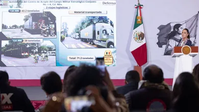 Cargamentos con alimentos, medicamentos y suministros humanitarios enviados por México llegan a Venezuela.