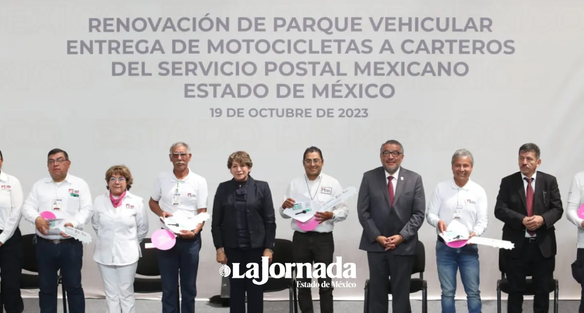 Delfina Gómez entrega nuevo parque vehicular del Servicio Postal Mexicano
