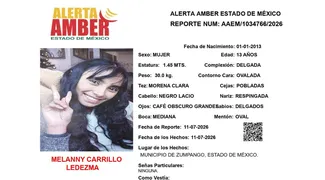 Alerta Amber: Se busca a Melanny Carrillo Ledezma; desapareció en Zumpango