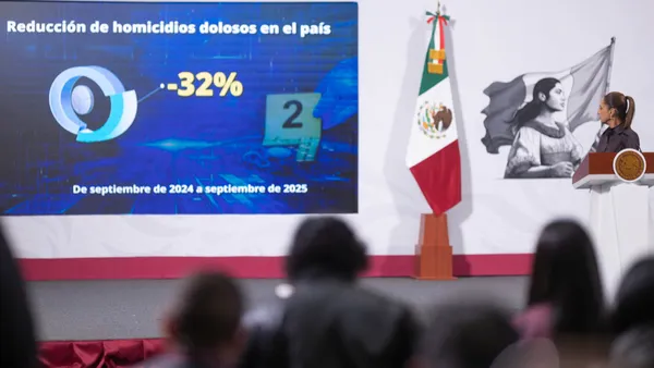 México reporta su septiembre más seguro en diez años, con menos homicidios y más detencione
