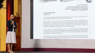 En la mañanera, la mandataria federal aclaró que la transmisión de esos mensajes no está prohibida por la reforma en 2014