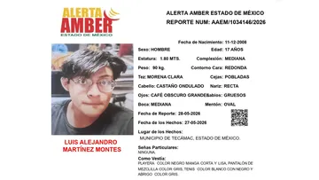 Alerta Amber: Se busca a Luis Alejandro Martínez Montes, desaparecido en Tecámac