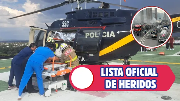 Brugada difunde lista de heridos tras explosión de pipa de gas en Iztapalapa.