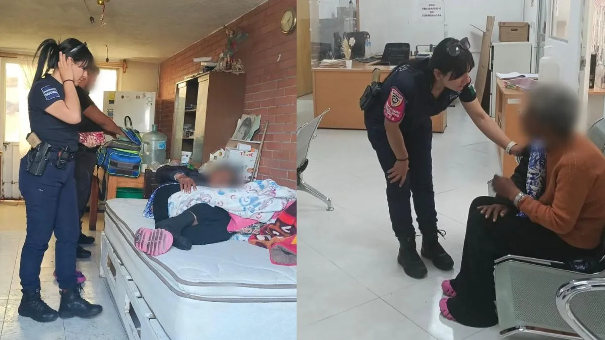 Abuelita es abandonada y policía de Ecatepec la traslada a albergue