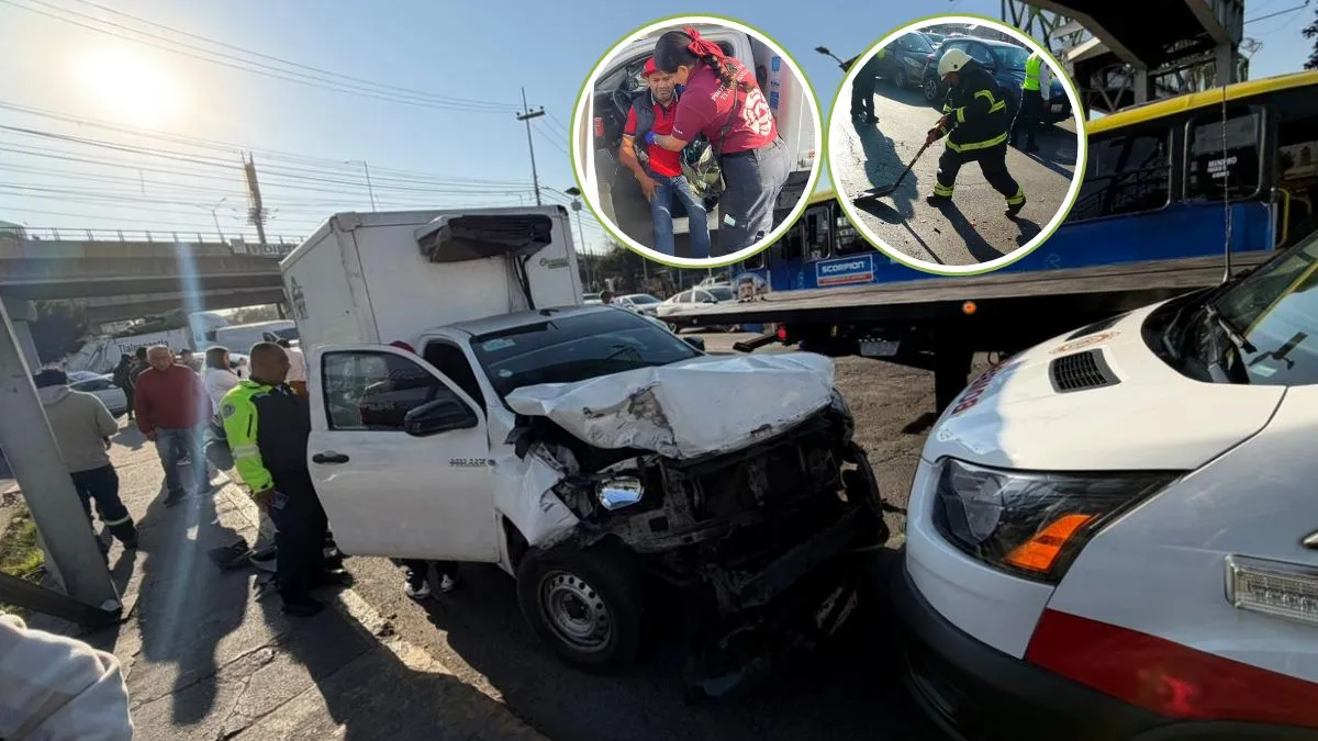 Gobierno de Tlalnepantla atiende choque múltiple