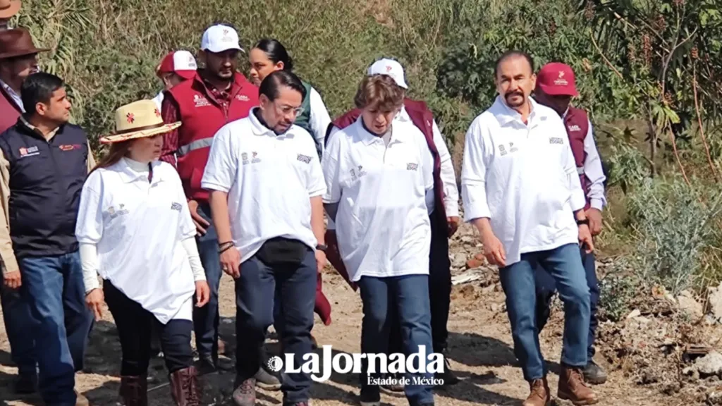 Delfina Gómez supervisa limpieza de la Presa Ángulo para evitar afectaciones a 50 mil personas