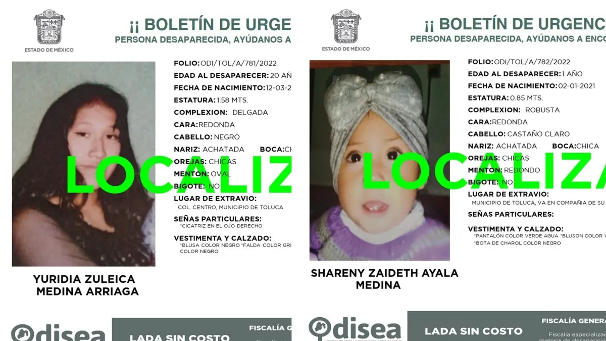 Localizan a madre e hija desaparecidas en Toluca | La Jornada Estado de ...