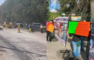 Tras bloqueo en Teoloyucan, inician trabajos en la carretera a las Ánimas