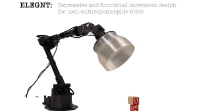 Apple ha presentado un prototipo de robot inteligente para el hogar con formato de lámpara, al que se refiere como ELEGNT.