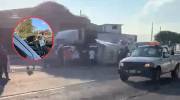 Accidente en la Toluca-Atlacomulco: Camión de carga embiste camioneta en Calixtlahuaca y se da a la fuga